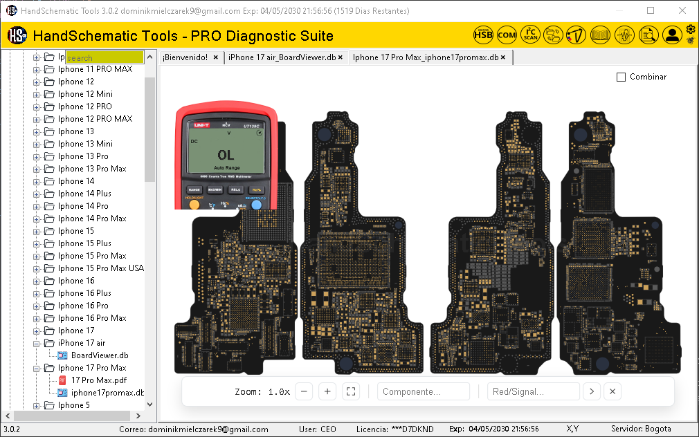 Schematic o Boardview de Apple iPhone Iphone 17 Pro Max para reparación